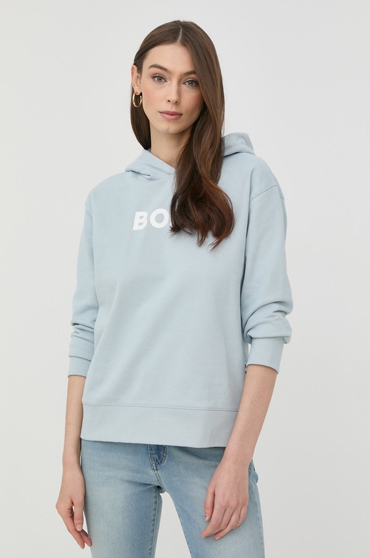 BOSS bluza bawełniana 50468367 nadruk niebieski 50468367