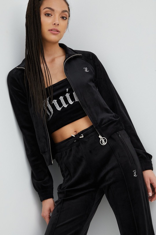 Dukserica Juicy Couture s elastinom crna JCAPW044.101