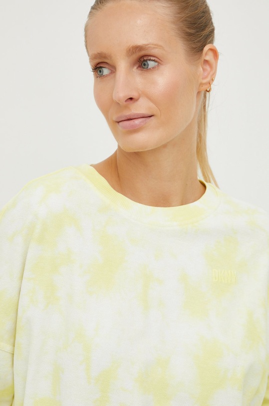 Bavlnená mikina Dkny žltá DP2T8831