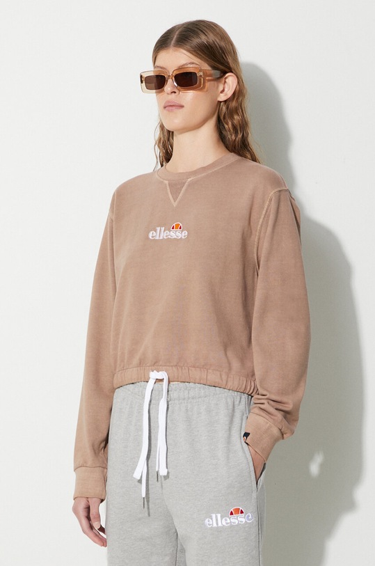 Ellesse bluza bawełniana brązowy SGM14011
