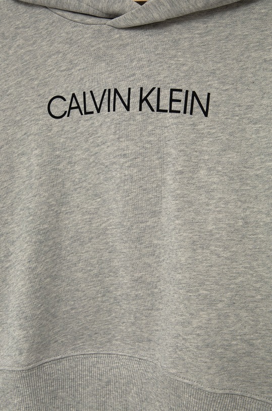 Dievča Detská bavlnená mikina Calvin Klein Jeans IG0IG01323.PPYY sivá