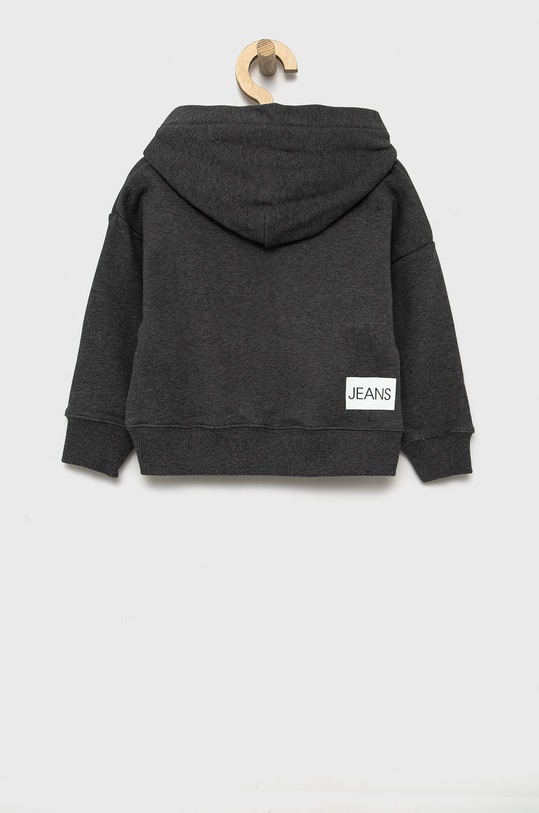 Детски памучен суичър Calvin Klein Jeans IG0IG01323.PPYY сив SS22
