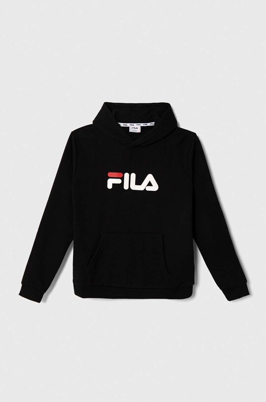 Дитяча кофта Fila з капюшоном чорний FAT0107