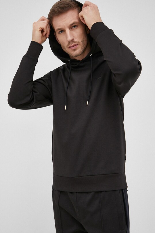 BOSS Bluza 50462943 z kapturem czarny 50462943