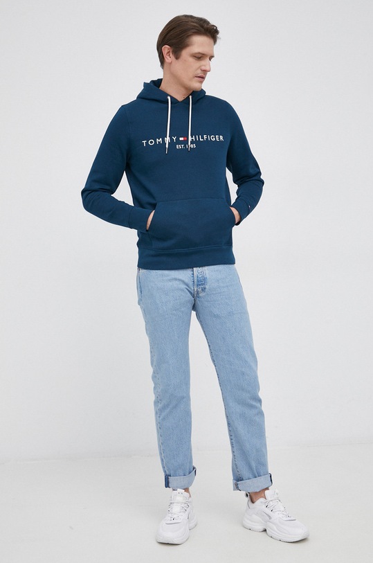 Mikina Tommy Hilfiger MW0MW11599.PPYY tyrkysová SS22