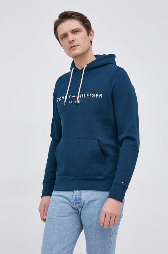 Mikina Tommy Hilfiger tyrkysová MW0MW11599.PPYY