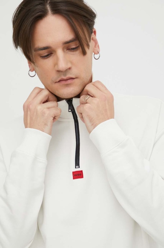 HUGO bluza bawełniana biały 50470121