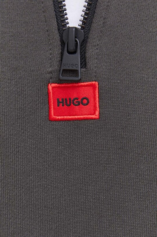 Βαμβακερή μπλούζα HUGO 50470121 γκρί