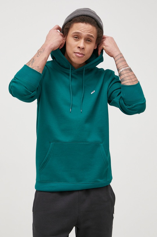 Mikina Tommy Jeans s kapucí zelená DM0DM09593.PPYY