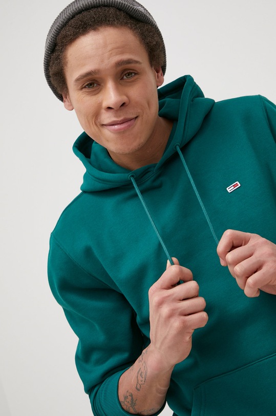 Mikina Tommy Jeans zelená DM0DM09593.PPYY