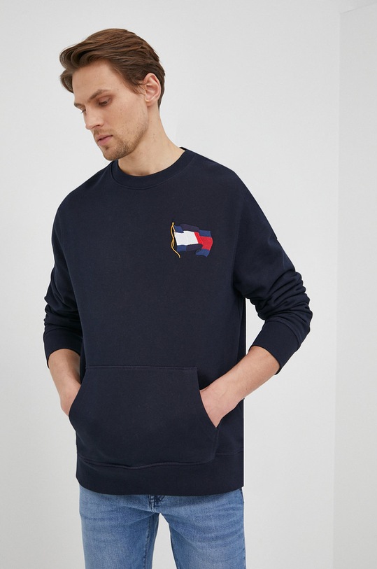 Tommy Hilfiger bluza aplikacja granatowy MW0MW23887.PPYY