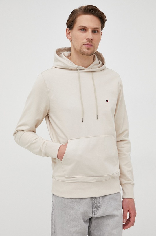 Mikina Tommy Hilfiger 1985 s kapucí béžová MW0MW24352.PPYY