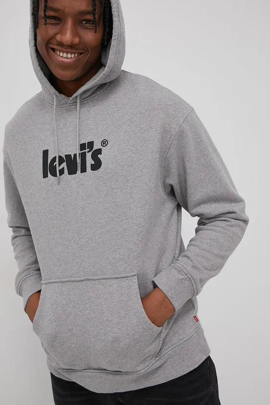 Levi's pamut melegítőfelső szürke 38479.0080