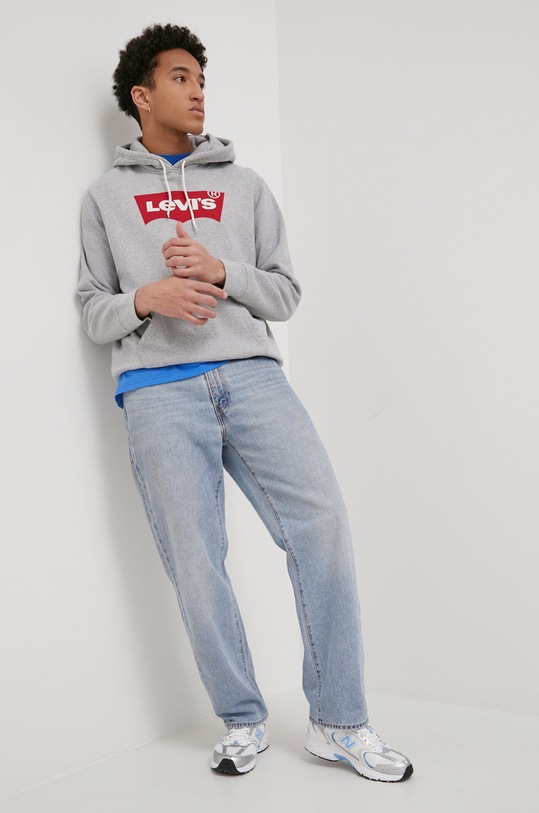Levi's bluza bawełniana nadruk szary 38424.0000