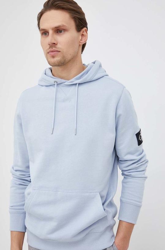 Bavlnená mikina Calvin Klein Jeans bavlna modrá J30J314036.PPYY