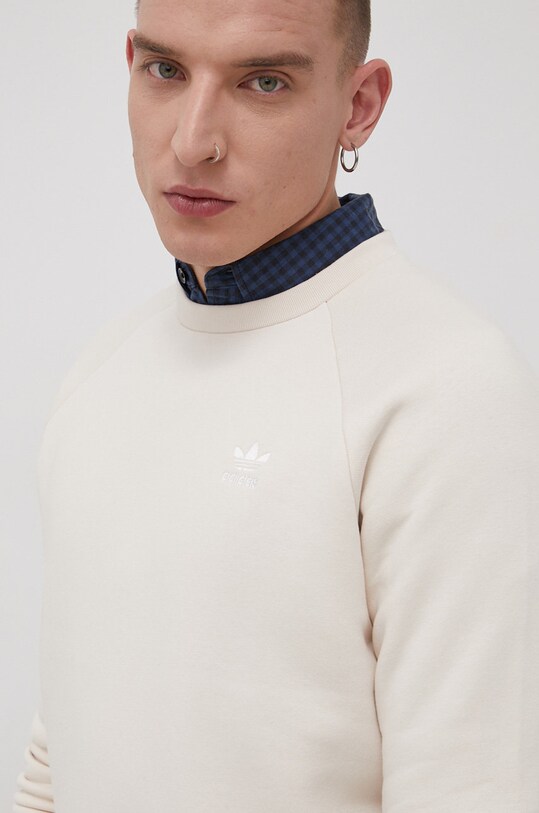 Суичър adidas Originals HE9428 без качулка бежов HE9428