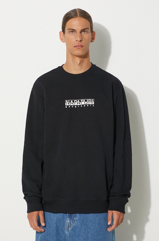 Napapijri felpa sovrastampa nero NP0A4GBF0411
