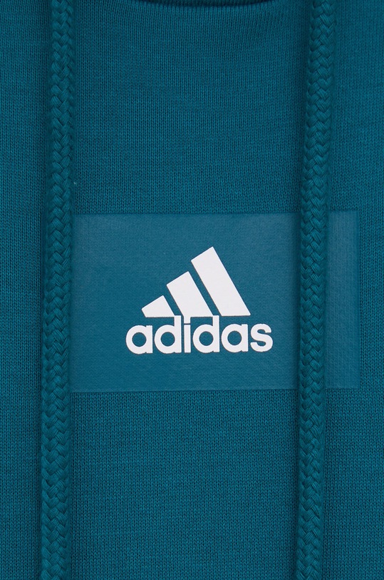 Bombažna mikica adidas HE4357 zelena