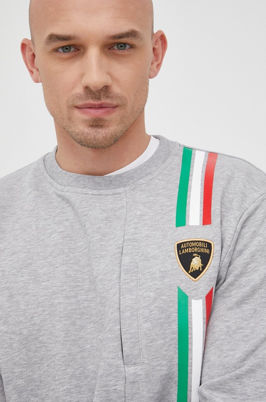 Lamborghini bluza bawełniana szary 72XBI017