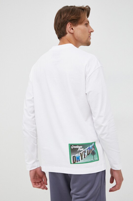 Oblečenie Bavlnené tričko s dlhým rukávom Drykorn 49172.522007.6000 biela