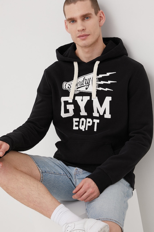 Superdry bluza z kapturem czarny M2011878A.02A