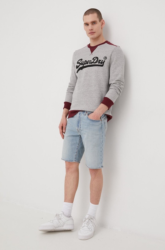 Superdry bluza M2011842A.ZUC szary SS22