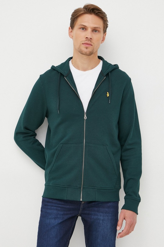 Lyle & Scott bluza bawełniana bawełna zielony ML420VOG.W486