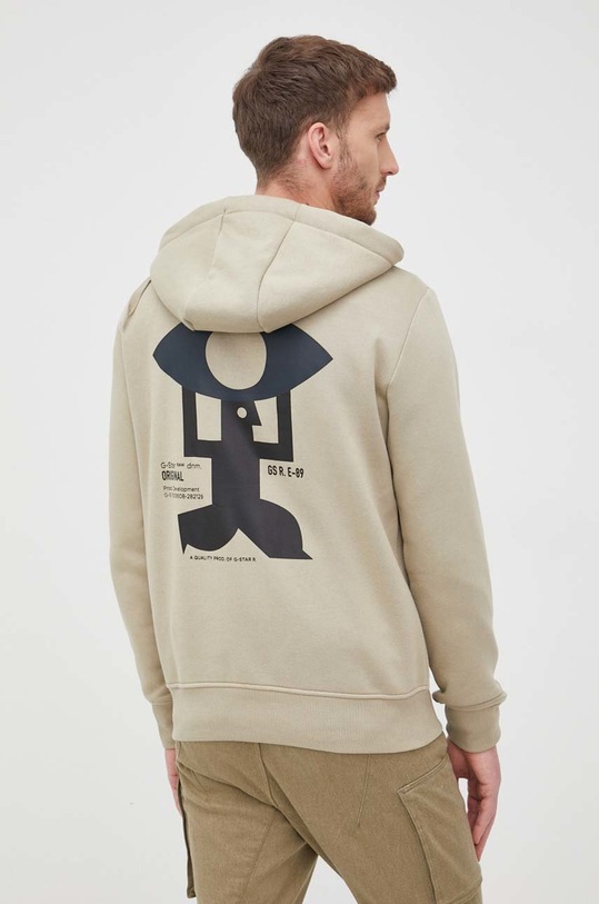 Mikina G-Star s kapucí zelená D21166.A971