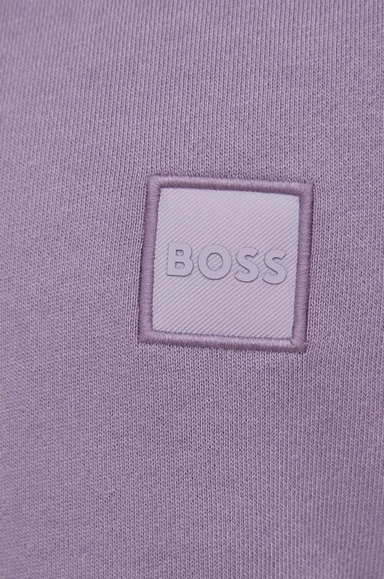 Бавовняна кофта BOSS BOSS CASUAL 50468443 фіолетовий