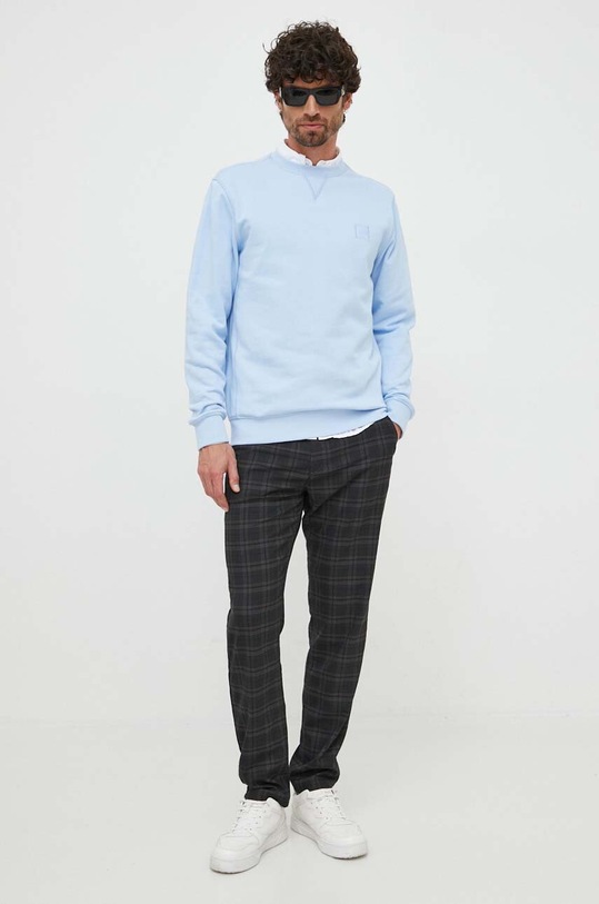 BOSS bluza bawełniana BOSS ORANGE 50468443 niebieski AA00