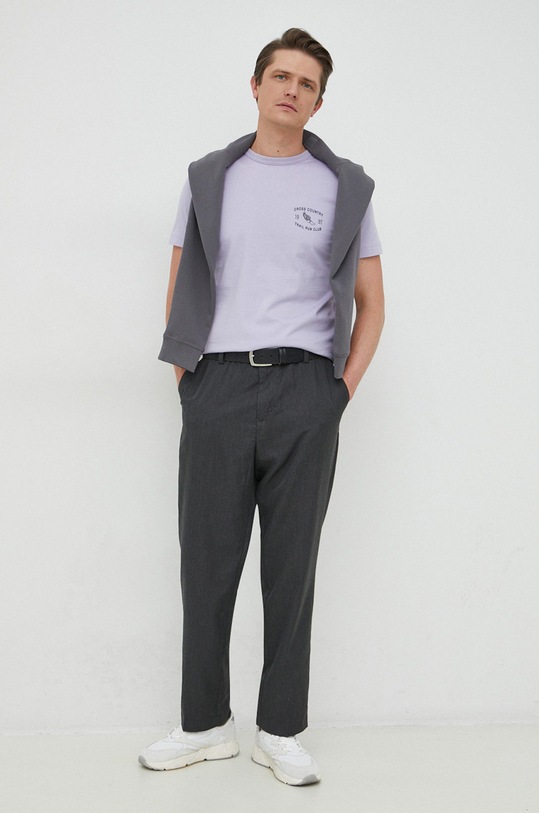 BOSS bluza bawełniana BOSS ORANGE 50468443 szary AA00