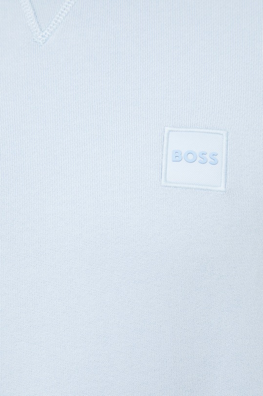 Bavlněná mikina BOSS CASUAL 50468443 modrá