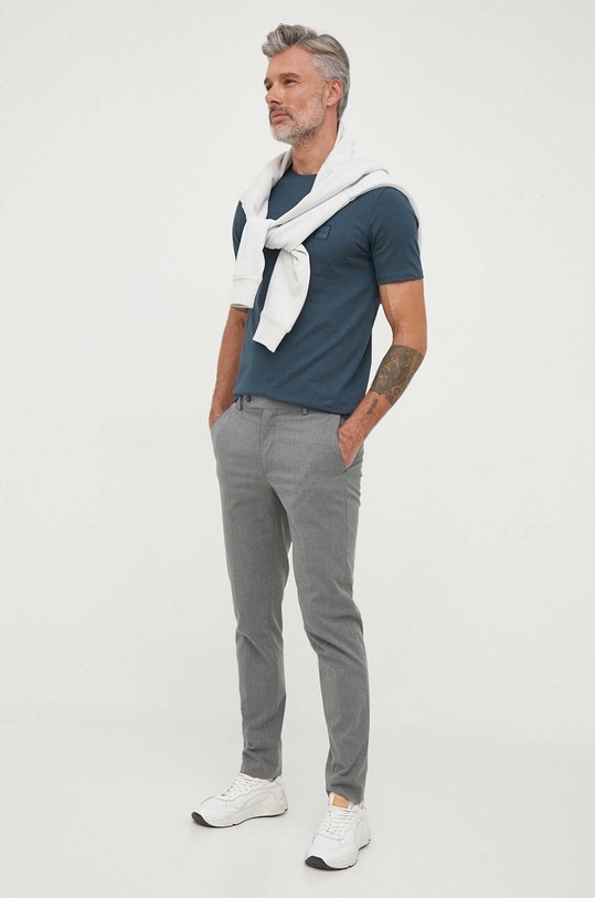 BOSS bluza bawełniana BOSS CASUAL szary 50468445