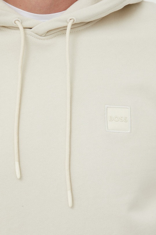 BOSS bluza bawełniana BOSS ORANGE 50468445 beżowy