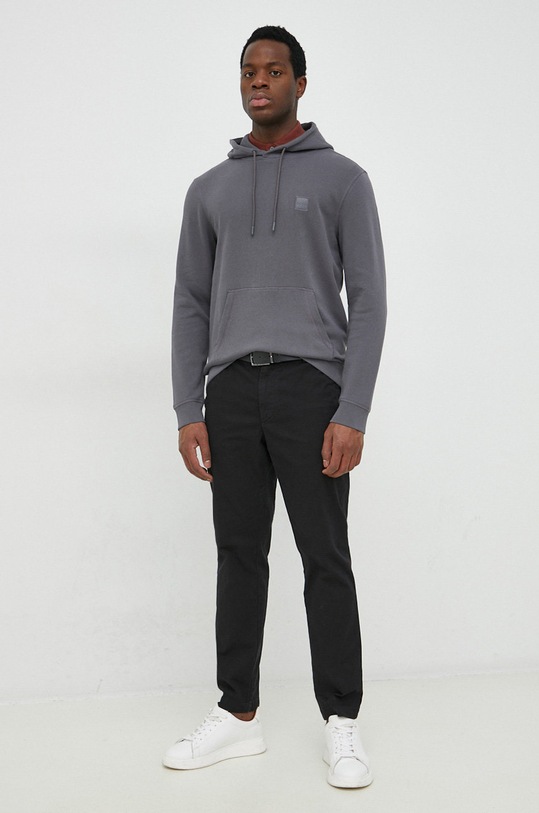 BOSS bluza bawełniana BOSS ORANGE 50468445 szary AA00