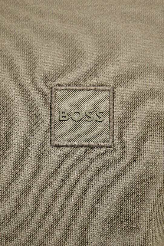 BOSS pamut melegítőfelső BOSS CASUAL 50468926 zöld