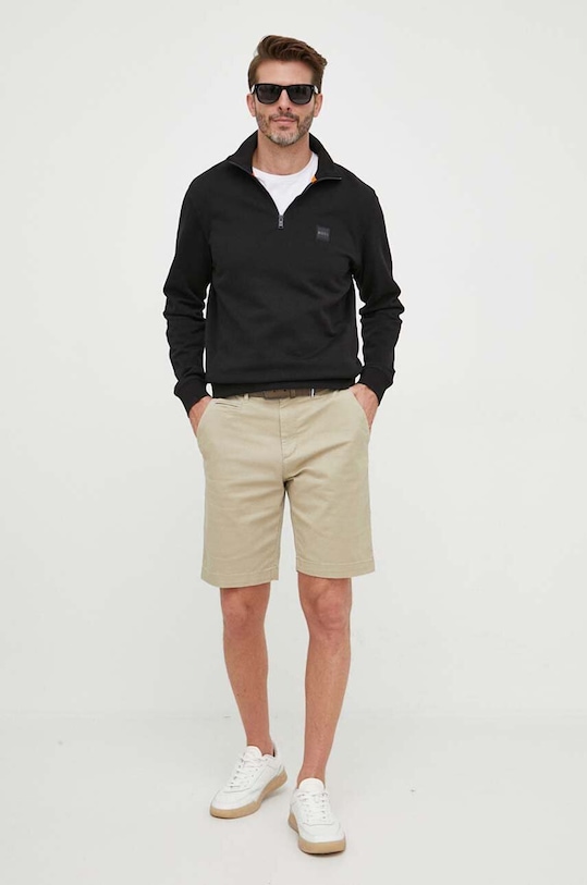 Bavlněná mikina BOSS BOSS CASUAL 50468926 černá SS25