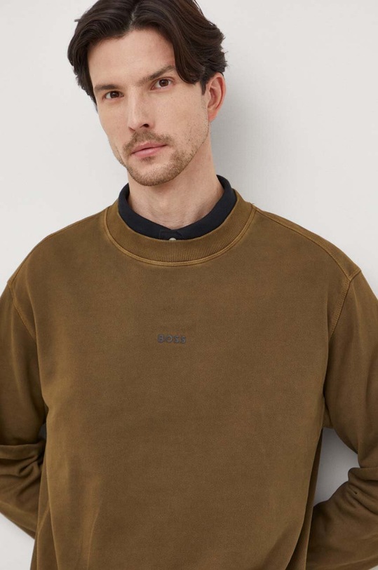 Mikina BOSS CASUAL bez kapuce zelená 50472271