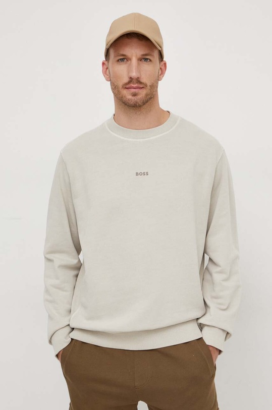 BOSS bluza BOSS CASUAL beżowy 50472271