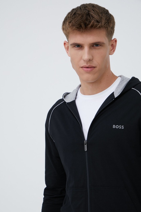 BOSS bluza 50469540 z kapturem czarny 50469540