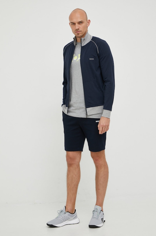 BOSS bluza 50469548 z elastanem granatowy 50469548