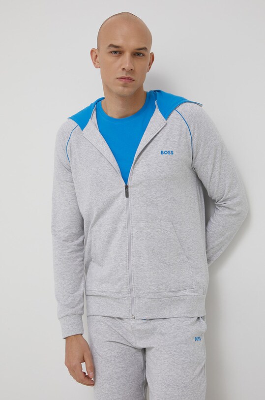 BOSS bluza z kapturem szary 50469581