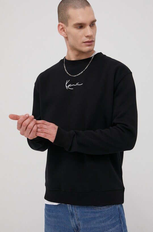 Суичър Karl Kani без качулка черен KKMQ12003BLK