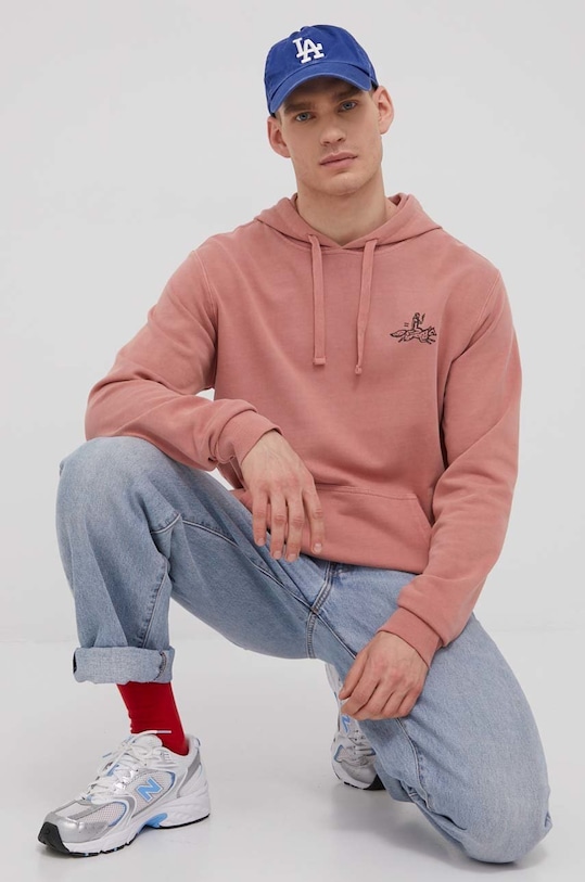 Μπλούζα Billabong με κουκούλα ροζ C1HO12BIP2