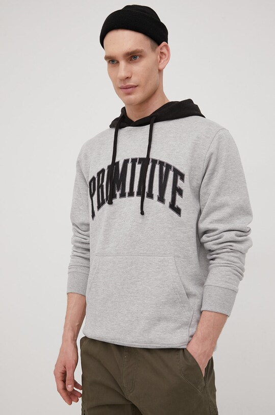 Μπλούζα Primitive Cut N Sew απλικέ γκρί pa122200.atlht