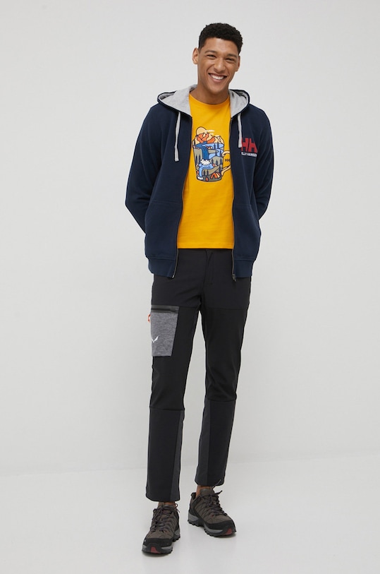 Βαμβακερή μπλούζα Helly Hansen 34163 σκούρο μπλε AW22