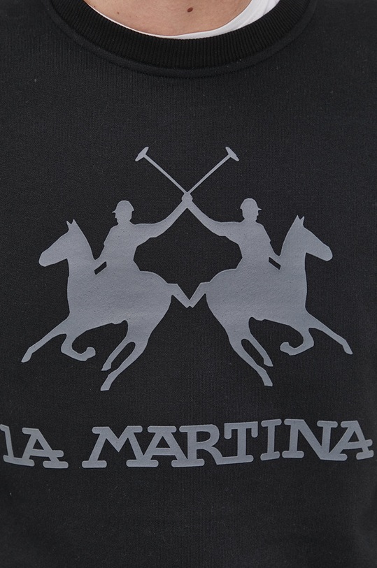La Martina bluza bawełniana CCMF01 czarny