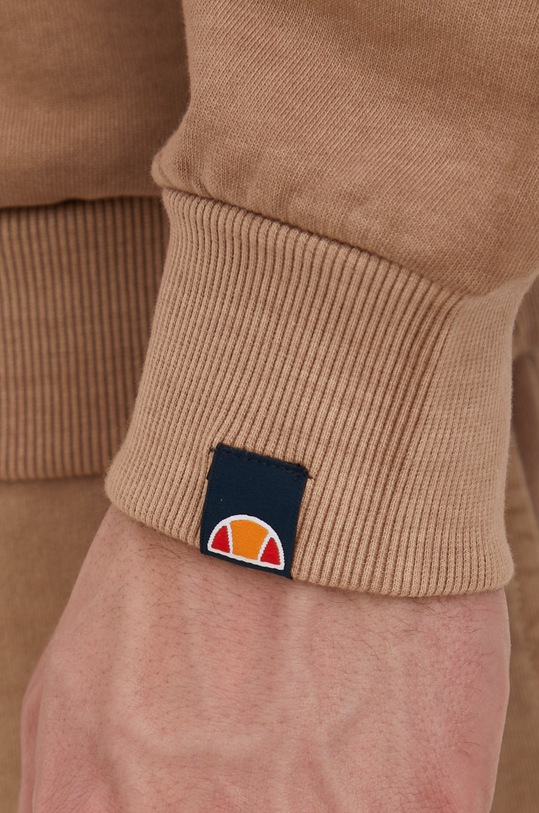 Pamučna dukserica Ellesse SHM13145 smeđa