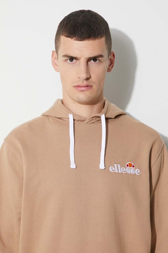 Бавовняна кофта Ellesse коричневий SHM13144