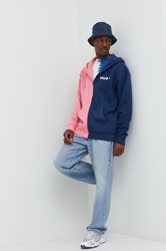 HUF hanorac de bumbac pf00484 bleumarin SS22